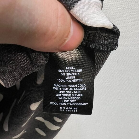 NWT Jessica Howard Womens A-line Midi Dress Size 8 Missy Black White Polka Dots - Picture 3 of 15